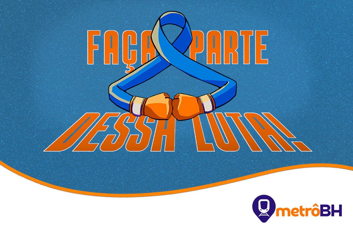 Imagem da campanha Novembro Azul, Metrô BH